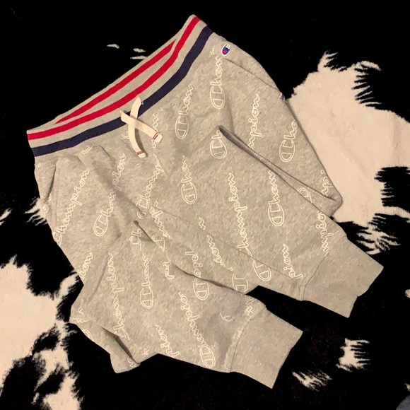 Champion Spellout Logo All-Over Print Joggers - Picture 1 of 10